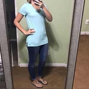 Light Blue Strappy Tee